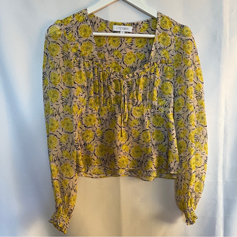 Intermix silk top